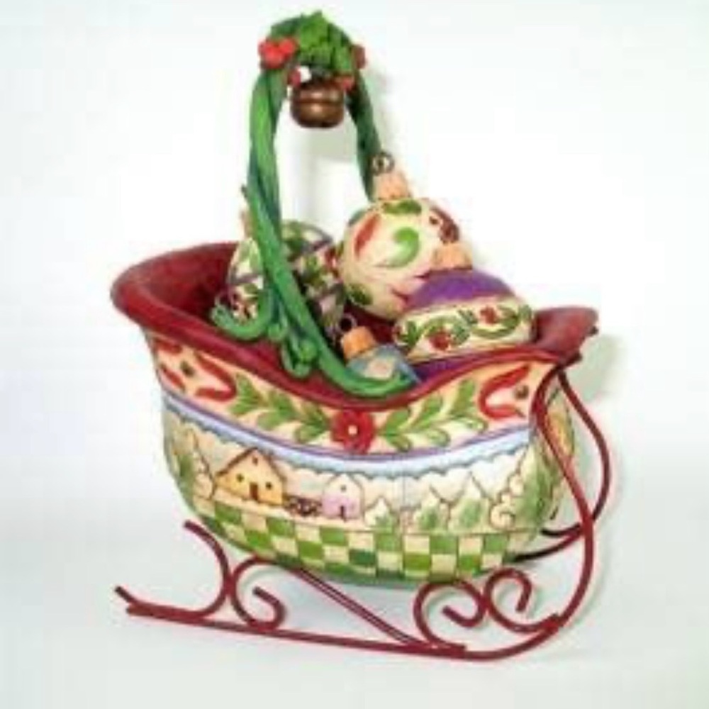 Jim Shore Heartwood Creek Sleigh Bells Ring Christmas Sleigh & Ornaments 4009195 - Picture 5 of 5